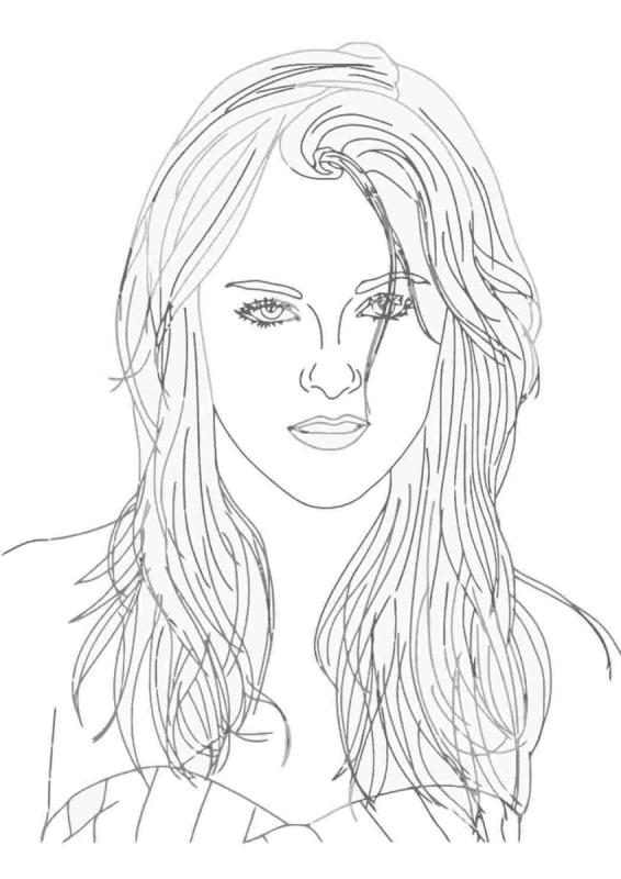 Раскраска портрет девушки