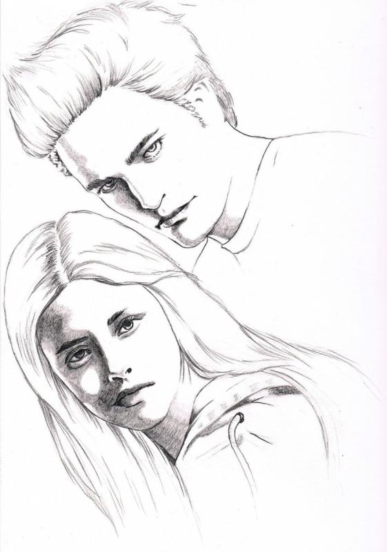 Эдвард Каллен рисунок легкий