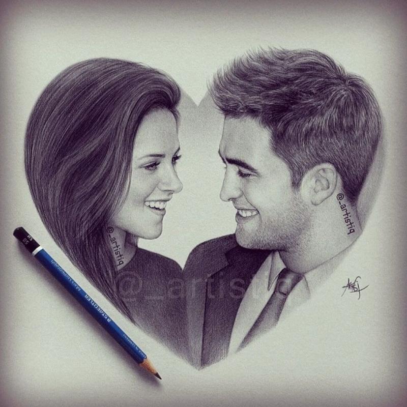 Портрет Роберта Паттинсона карандашом