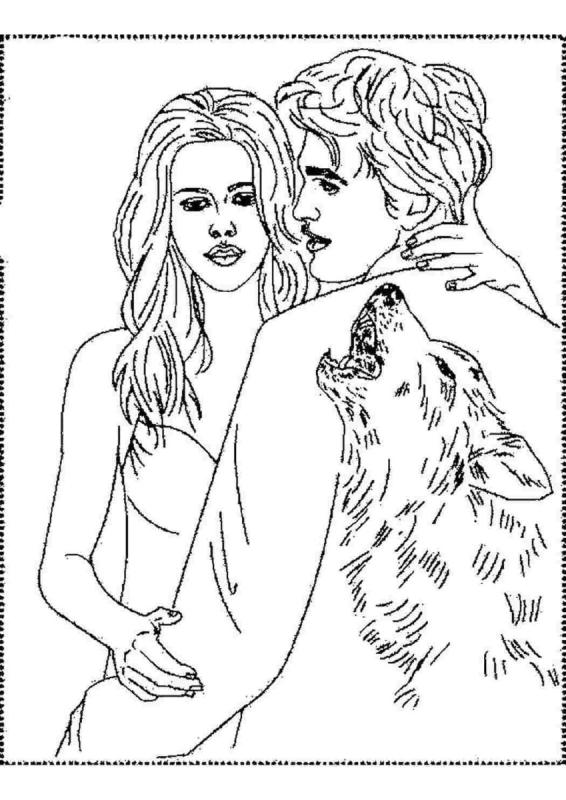 Раскраска Сумерки Белла и Эдвард