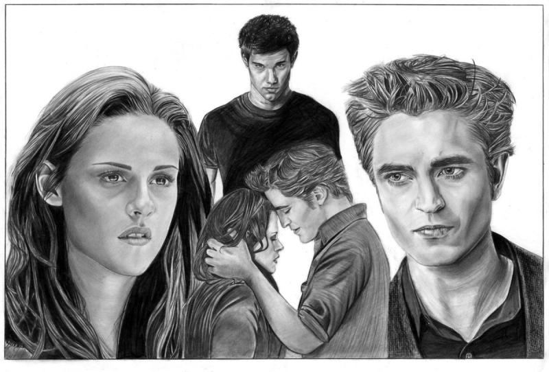 Сумерки Эдвард и Джейкоб арт