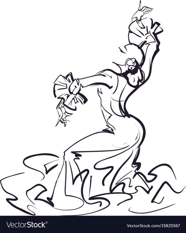 Танцы раскраска для детей