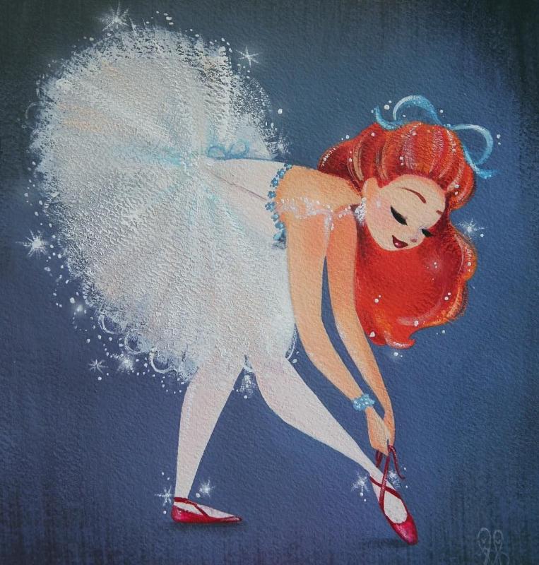 Балерина картинка для печати цветная