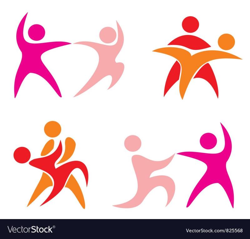 Танец эмблема на белом фоне