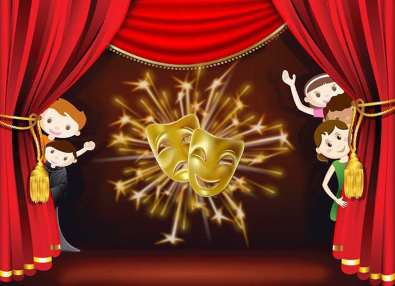 Театральные маски на прозрачном фоне