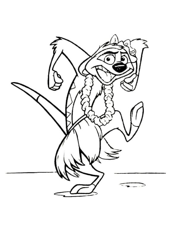 Пумба раскраска