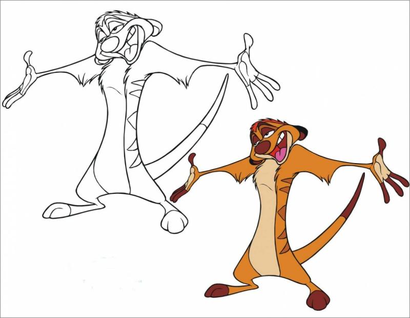 Тимон и Пумба раскраска