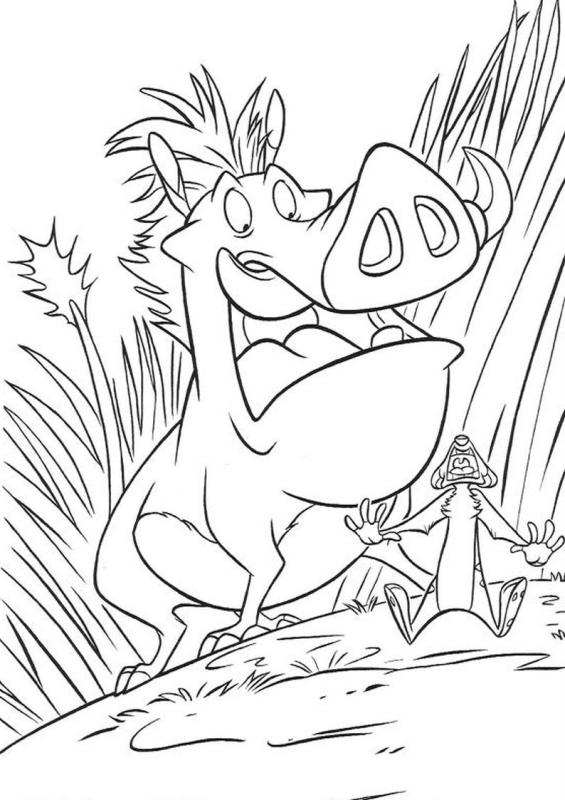 Тимон рисунок для срисовки