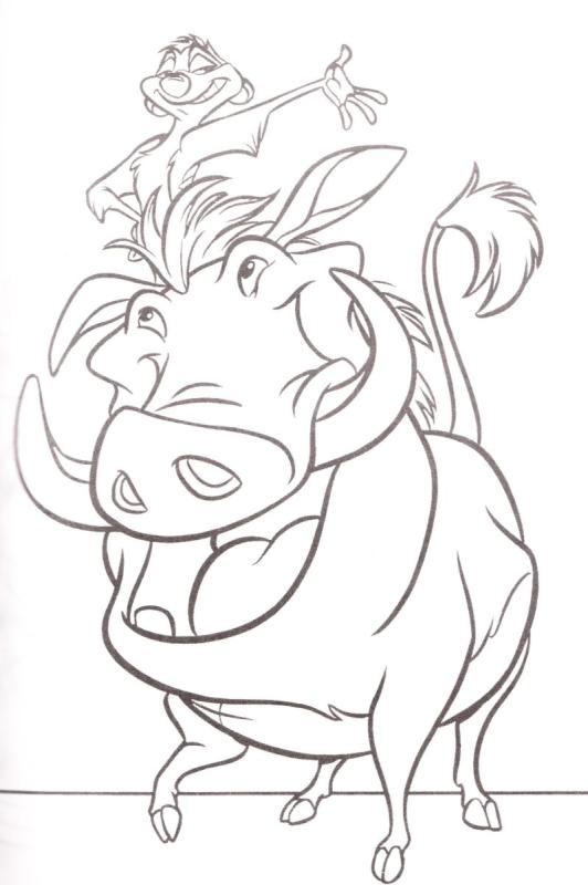 Тимон и пумба раскраска80