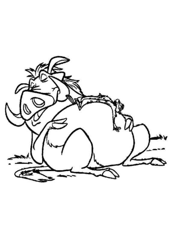 Тимон и Пумба раскраска
