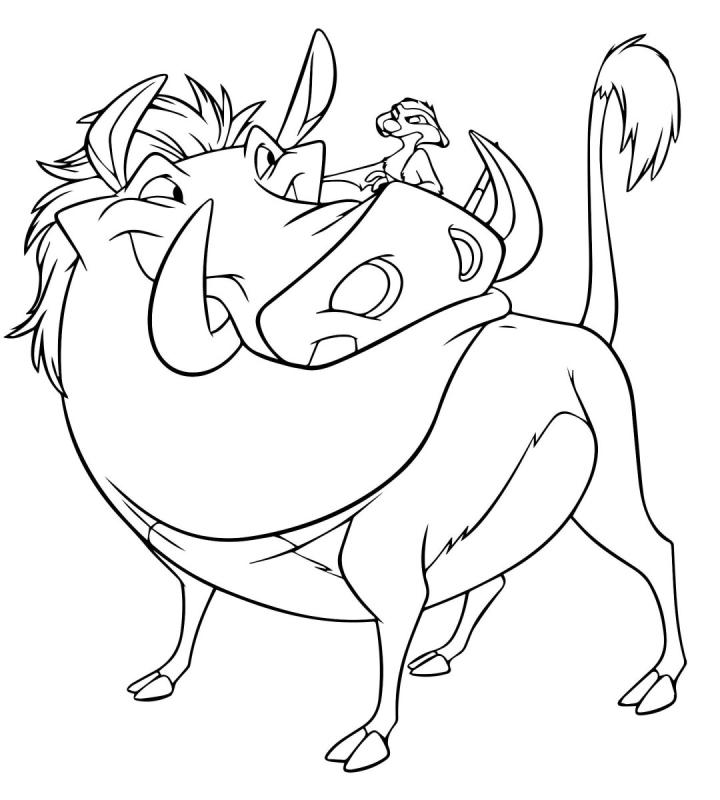 Тимон и Пумба раскраска