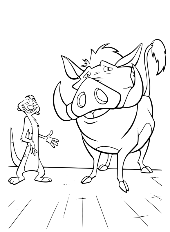 Раскраски Король Лев Рафики