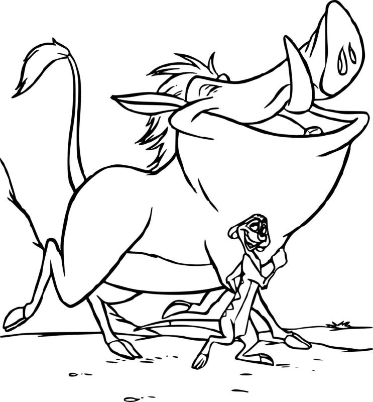 Тимон и пумба раскраска77