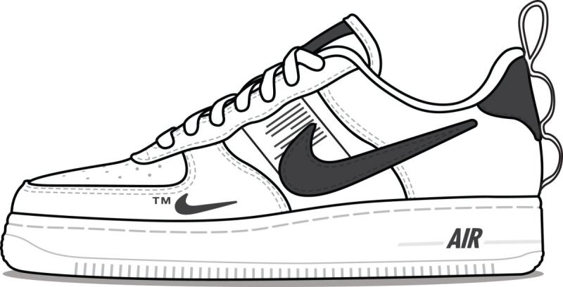 Раскраски найк АИР Джордан