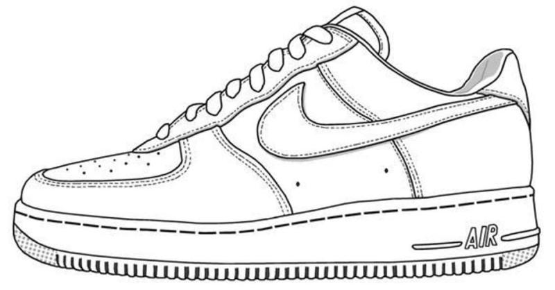 Nike Air Force 1 drawing