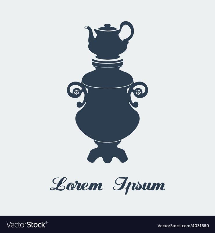 Самовар трафарет