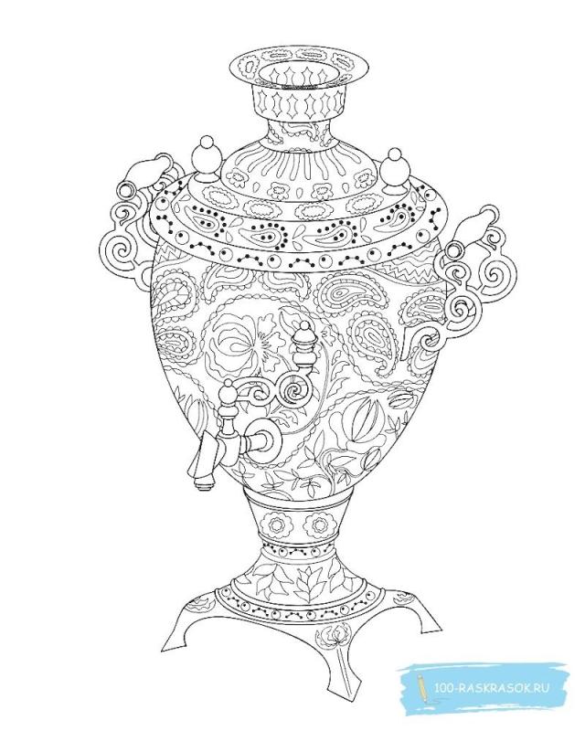 Самовар силуэт