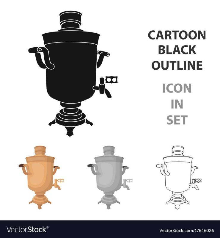 Трафарет самовара для детей