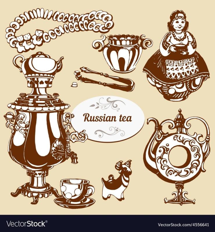 Самовар рисунок для раскрашивания