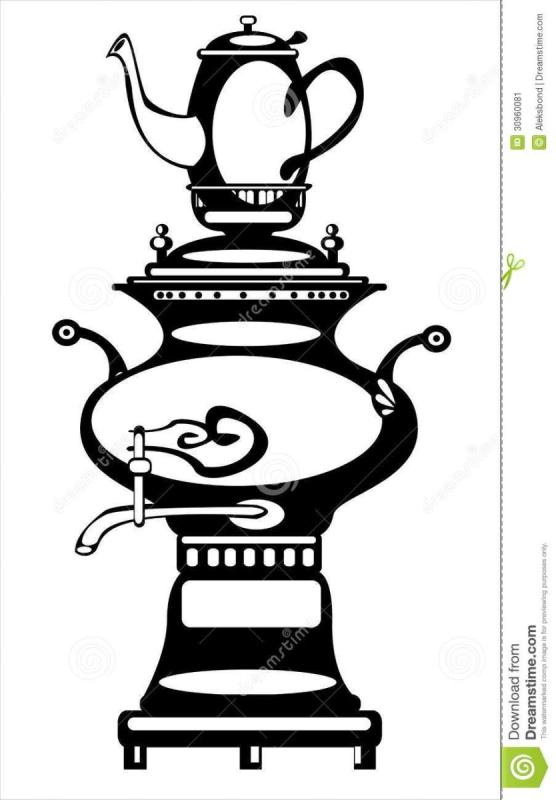 Самовар контур сбоку