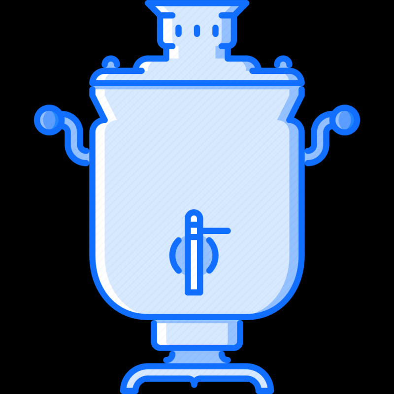 Трафарет самовара для детей