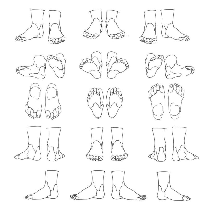 Стопа спереди в обуви референс