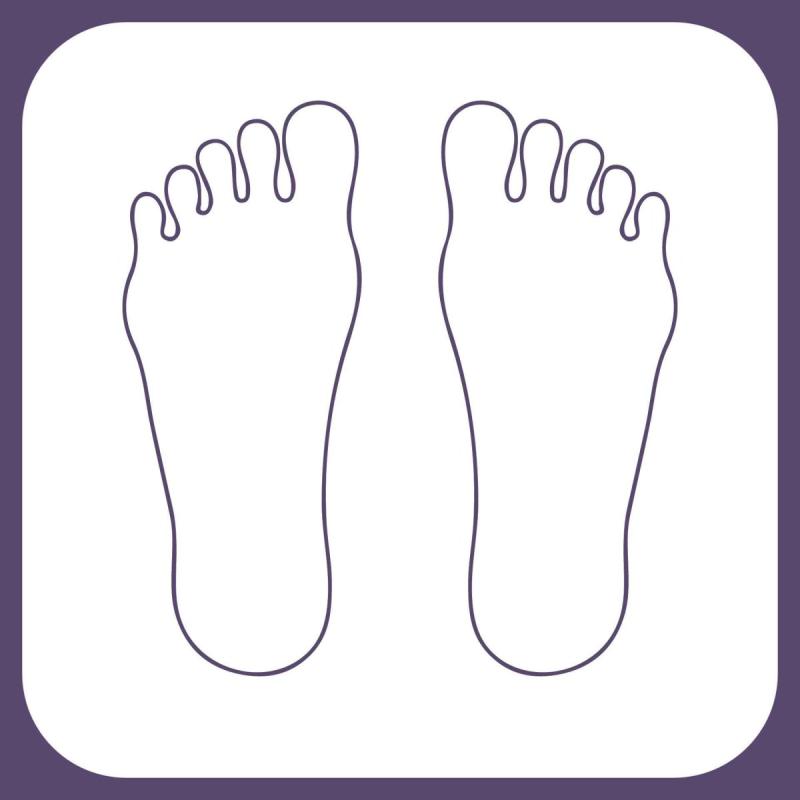 Трафарет ножки ребенка