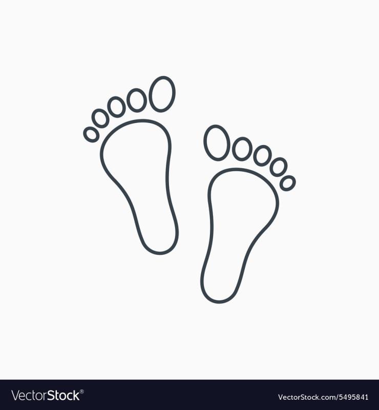 Контуры ступней ребенка