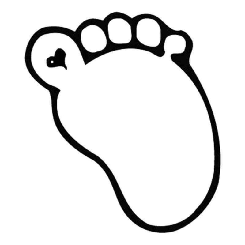 Отпечаток ноги ребенка трафарет