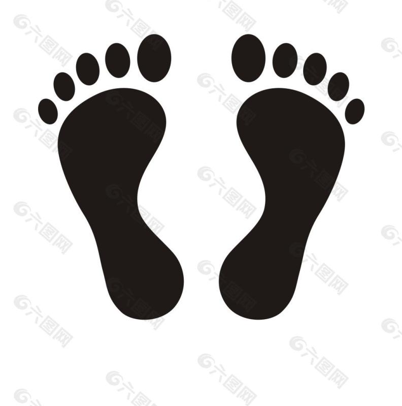 Отпечаток левой и правой ноги