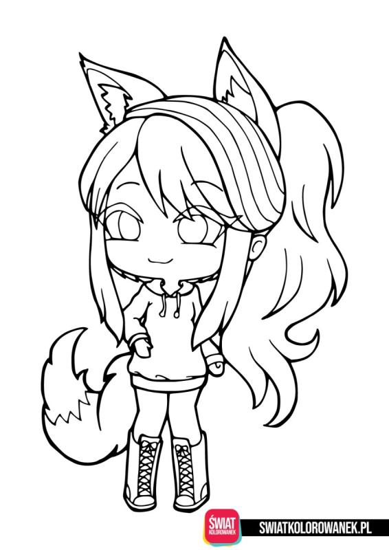 Раскраска гача лайф