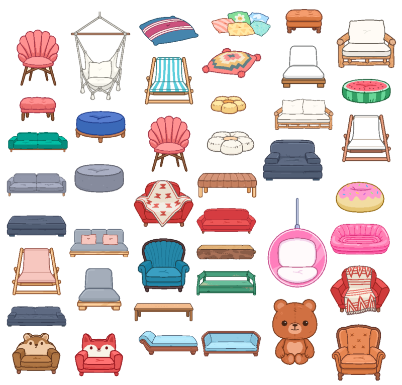 Мебель и предметы для обустройства