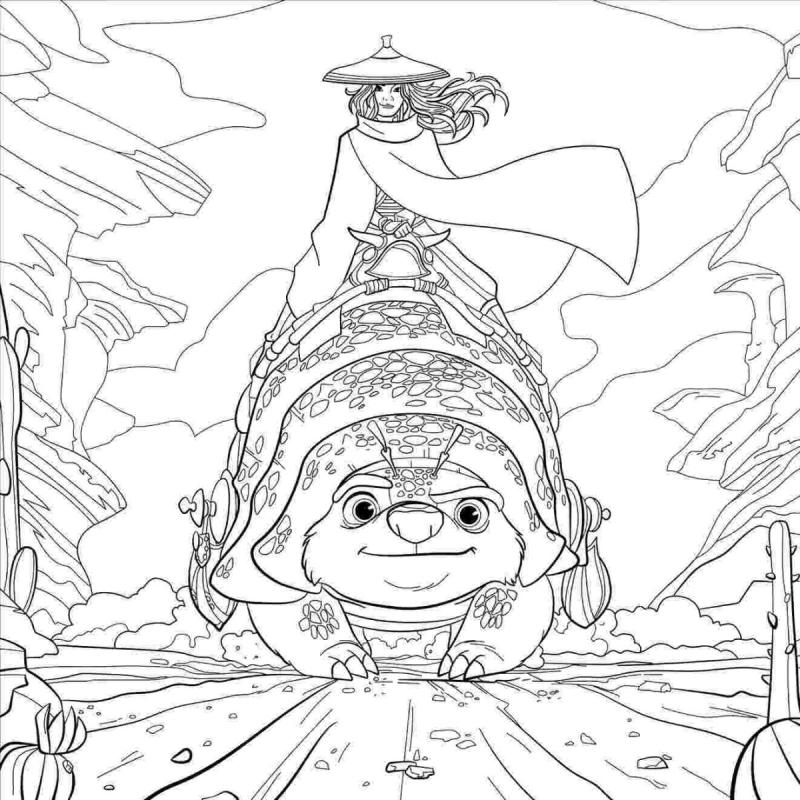 Райя и последний дракон раскраска