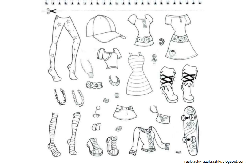 Раскраска одежда