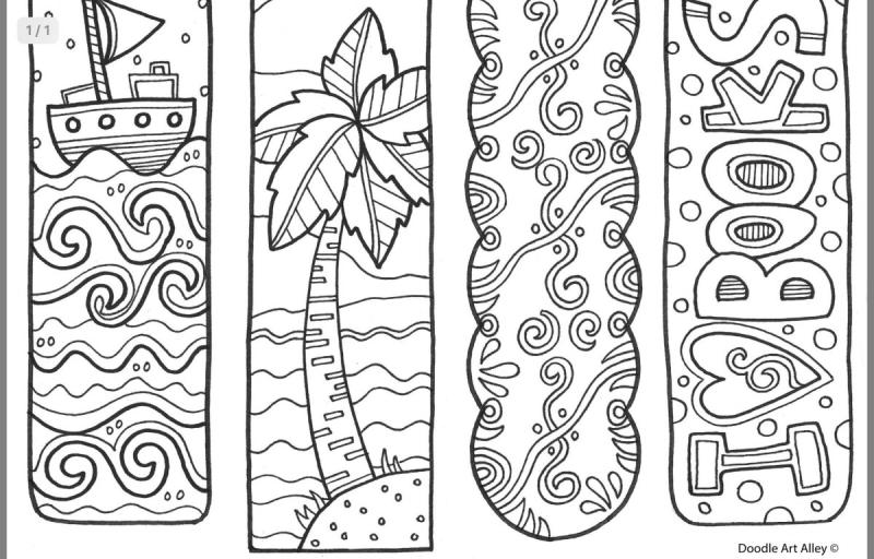 Трафарет закладки для книг