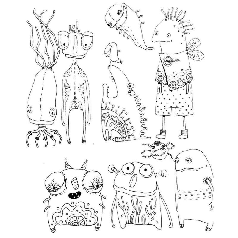 Монстрики раскраска прикольные