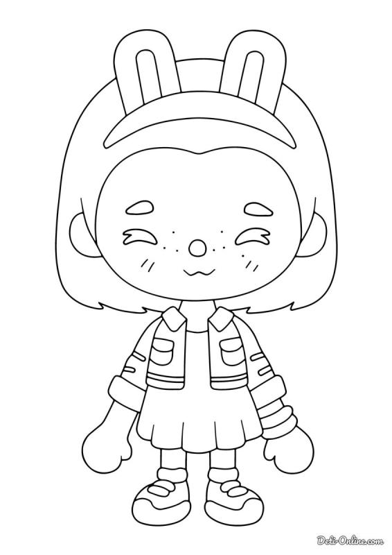 Раскраска тока бока