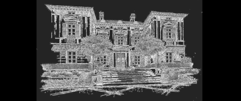 Эскиз дворянской усадьбы рисунок