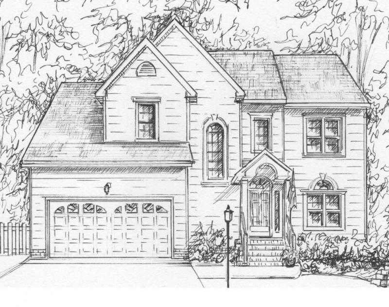 Эскиз особняка