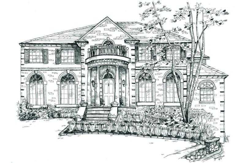Эскиз русской усадьбы