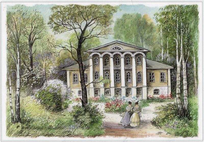 Фрейлинские корпуса Бенуа в Петергофе