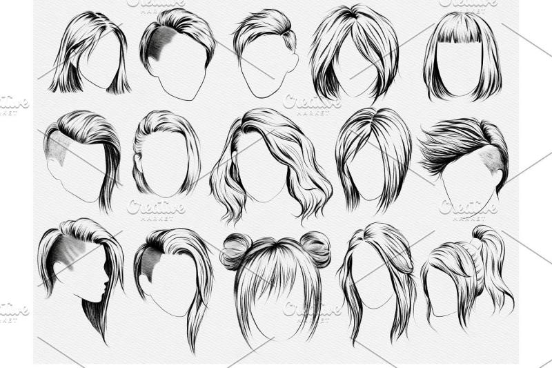 Кисти hair в Procreate