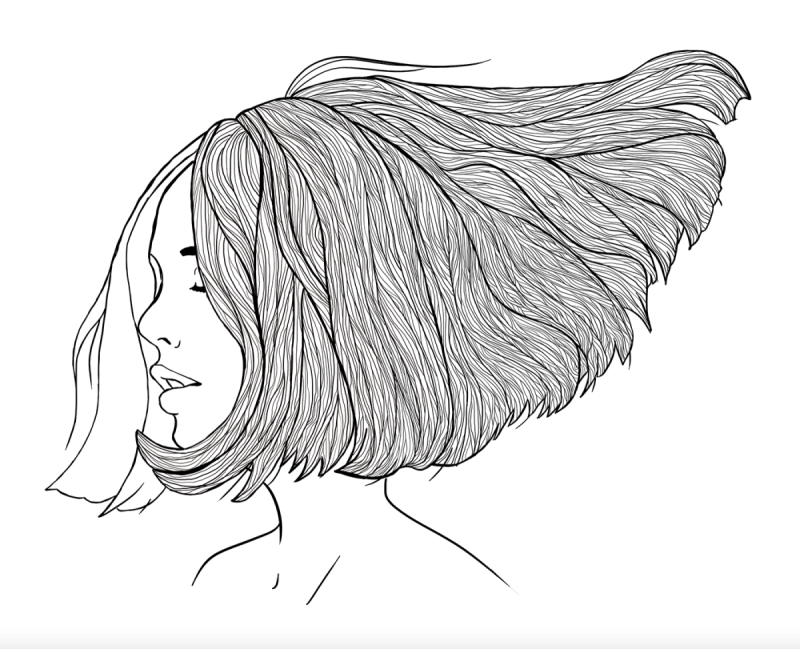Черно белые рисунки девушек