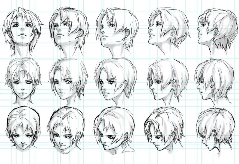 Аниме голова полубоком