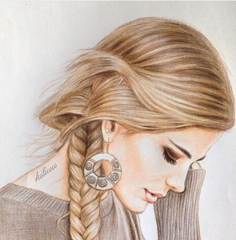 Нарисованные девушки на аву