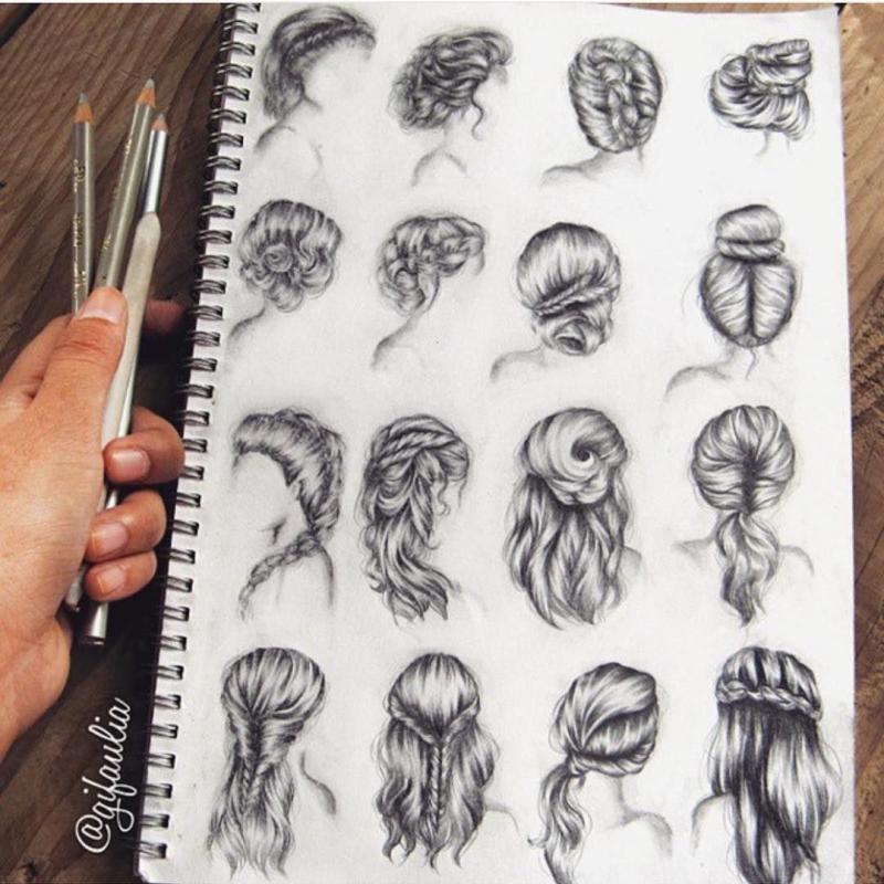 Рисование современных стрижек и причесок
