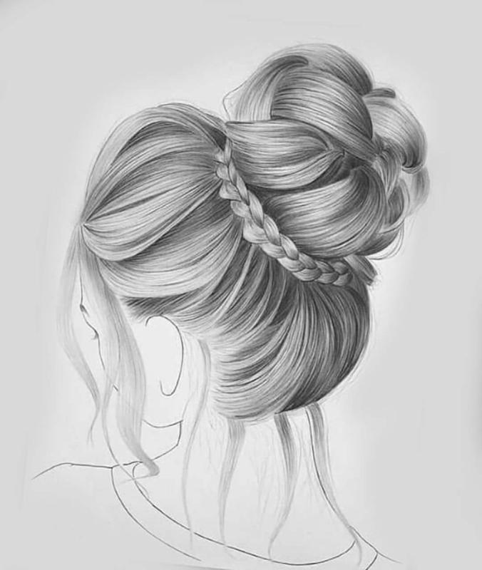 Красивые прически карандашом