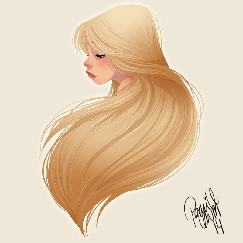 Нарисованные девушки блондинки