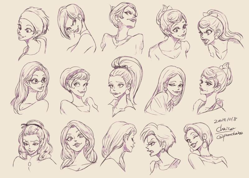 Персонаж в разных стилях рисовки