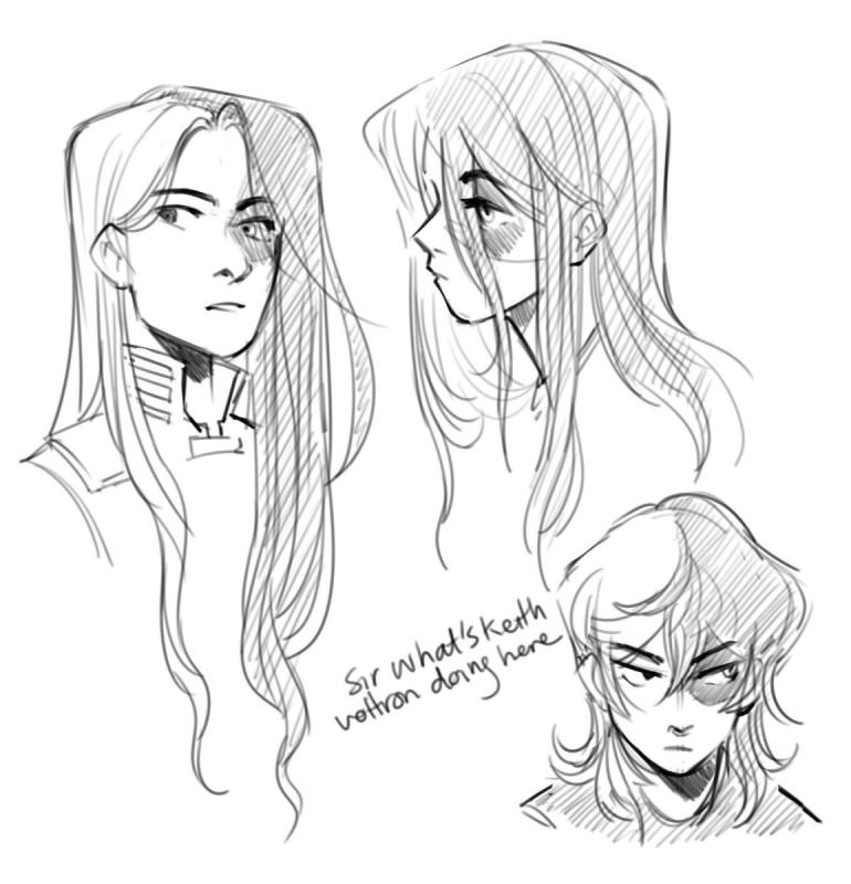 Волосы эскиз